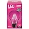 Feit Electric Feit A19 E26 (Medium) Filament LED Bulb Pink 30 Watt Equivalence 1 pk A19/TPK/LED - alternate 1